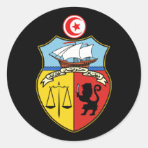 Tunisian COA Round Sticker