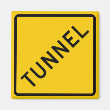 Tunnel Highway Sign Magnet