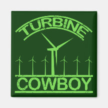 Turbine Cowboy Refrigerator Magnet