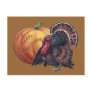 Turkey and Pumpkin Vintage Thanksgiving Postcard