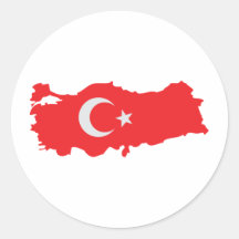 Turkey contour flag icon sticker