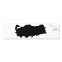 Turkey contour icon bumper stickers