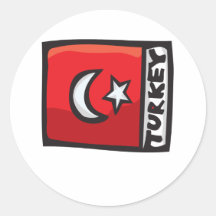 Turkey Design Round Stickers