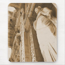 Turkey, Ephesus, Celsus Library - statue of Sophia Mousepads