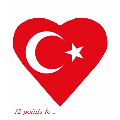 turkey, eurovision song contest, 12 points to ... shirts by GeoKip