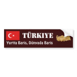 Turkey Flag + Map Bumper Sticker bumper stickers