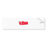 Turkey Flag Map full size bumper stickers