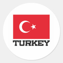 Turkey Flag Round Sticker