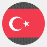 Turkey Flag Round Stickers