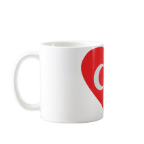 Turkey heart icon coffee mug