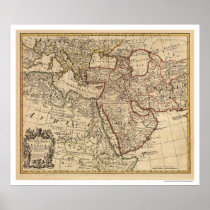 Turkey Persia Arabia Map - 1721 Posters
