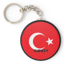 Turkey Roundel quality Flag Key Chain