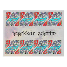 TURKEY -  Thank You Post Card