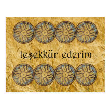 TURKEY -  Thank You Postcard