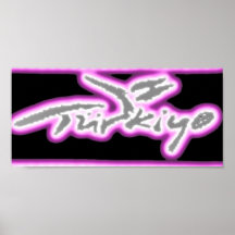 Turkey,Turkiye,Turkish Logo in Pink (Black Back) Posters