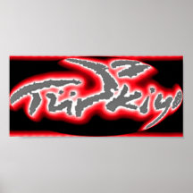Turkey,Turkiye,Turkish Logo in Red (Black Back 1) Posters