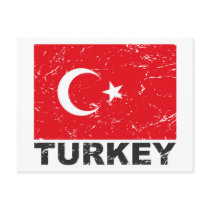 Turkey Vintage Flag Post Card