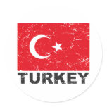 Turkey Vintage Flag stickers