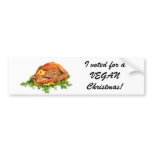 Turkey votes vegan sticker bumper stickers