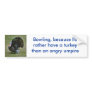 Turkey vs. umpire bumper stickers