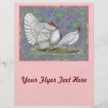 Turkey:  White Holland Pastel Custom Flyer
