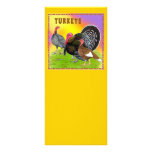 Turkeys:  Colourful Thanksgiving! rack cards