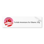 Turkish American for Obama .org Sticker bumper stickers