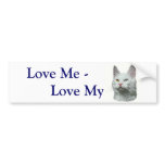 Turkish Angora Cat Bumper Sticker bumper stickers