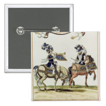 Turkish Drummer and Trumpeter Pinback Buttons