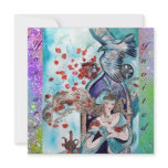 TURKISH FAIRY TALE ,bright red blue purple sparkle invitations