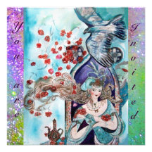 TURKISH FAIRY TALE ,bright red blue purple sparkle Custom Announcement