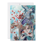 TURKISH FAIRY TALE ,bright red blue white invitations