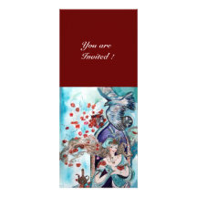 TURKISH FAIRY TALE ,bright red blue white Personalized Invitations