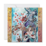 TURKISH FAIRY TALE ,bright red blue yellow sparkle invitations