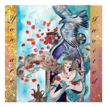 TURKISH FAIRY TALE ,bright red blue yellow sparkle Personalised Announcement