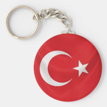 turkish national flag key chain