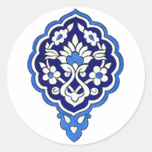 Turkish tile Round Sticker