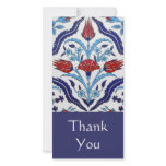 Turkish tile Thank You Photo Card photo cards