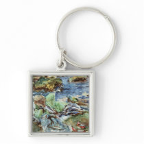 Turkish Woman by a Stream Keychains