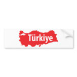 Türkiye contour icon bumper stickers