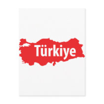 Türkiye contour icon postcards