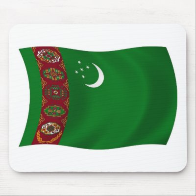Turkmenistan Flag Mousepad by LivingFlags2
