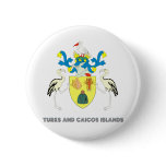 Turks and caicos islands coat of arms buttons
