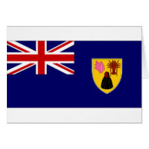 Turks Caicos Islands National Flag Card