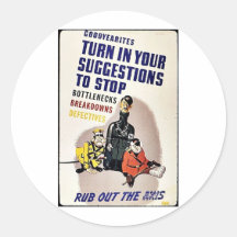 Turn In Your Suggestions To Stop, Rub Out The Axis Round Stickers