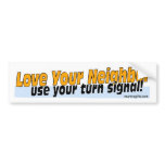 Turn Signal Bumper Sticker bumper stickers