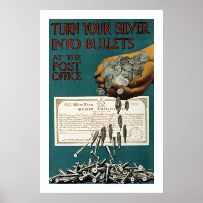 Turn Your Silver Into Bullets (border) Print by RetroCommunications