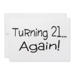 Turning 21 Again invitations