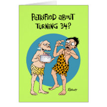 Turning 34 Birthday Greeting Cards