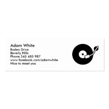 Turntable DJ Business Card